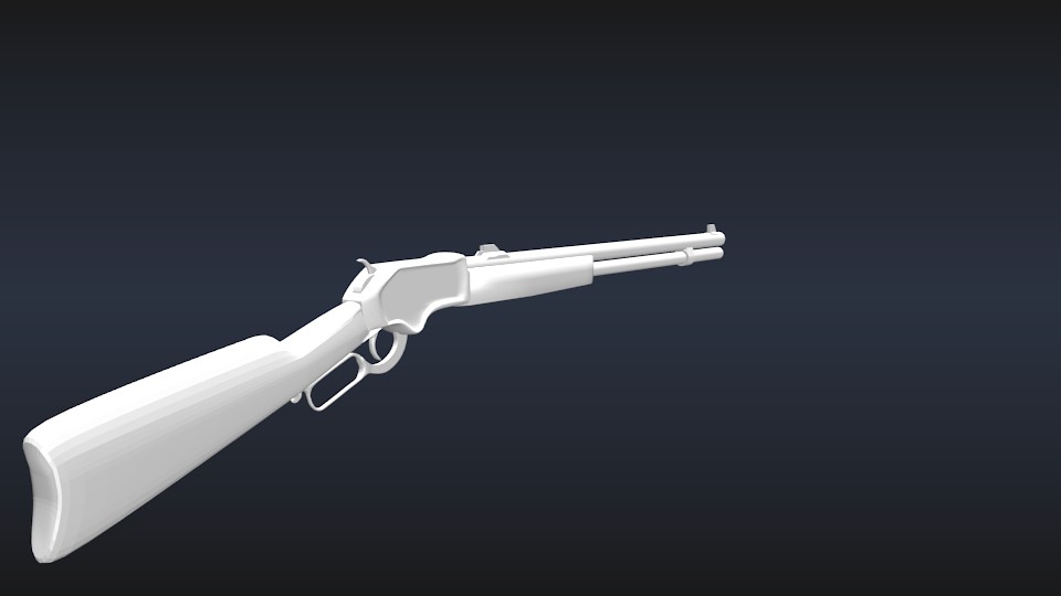1883 Rifle ( Henry Repeating Arms) Low poly preview image 1